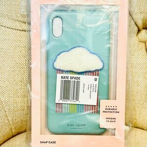 NEW Kate Spade Rainbow Cloud Patch Phone Case for iPhone Xs Max 8ARU6288 NIB